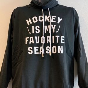 Hockey high neck sweatshirt.